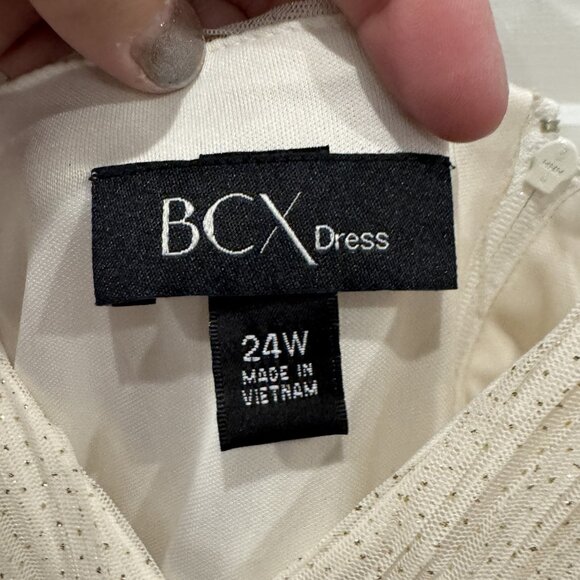 NWT 24W Gorgeous Sparkly Champagne Dress Formal Cocktail Dress NYE Beaded - Picture 4 of 9